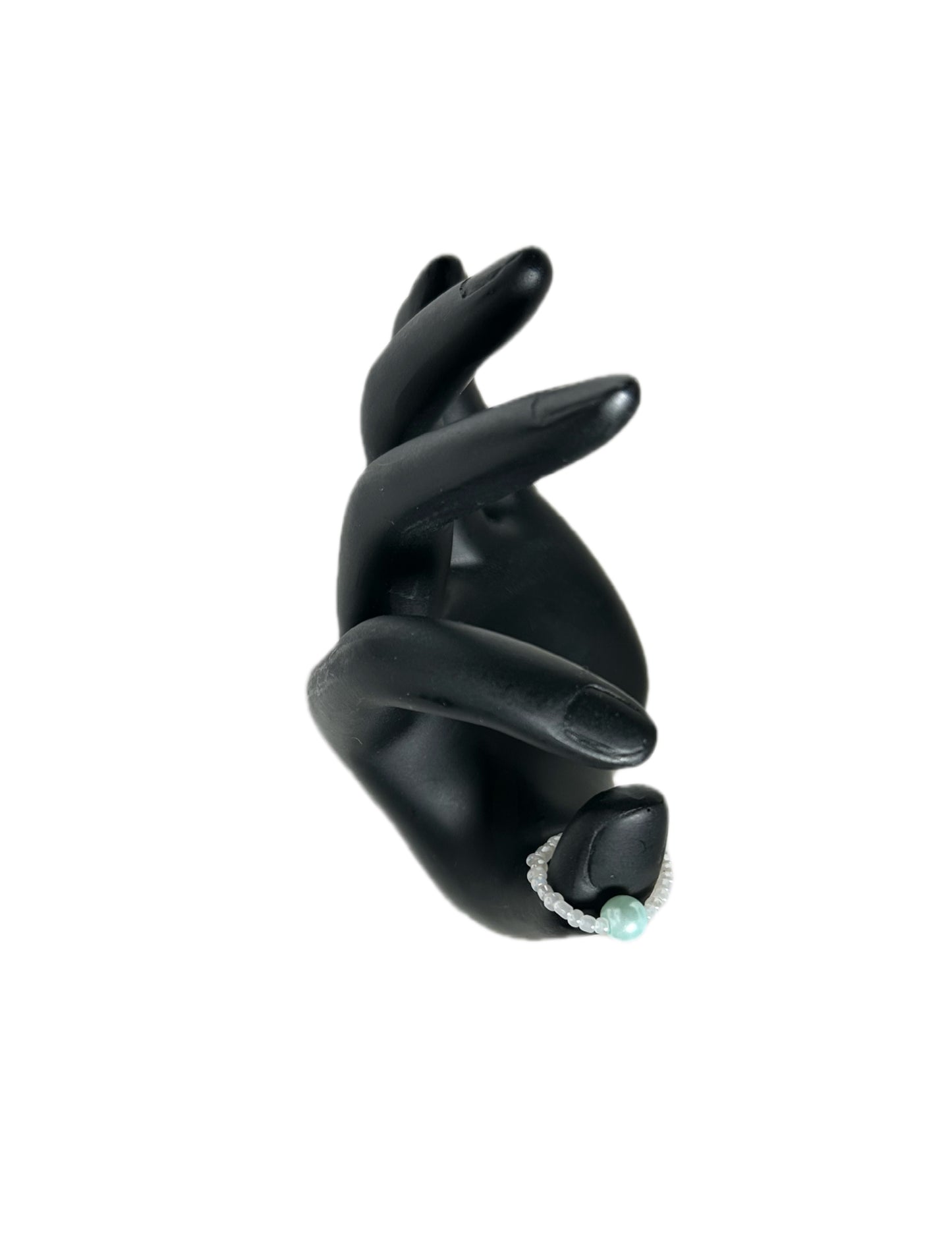 Sea Mist Pearl Beaded Ring