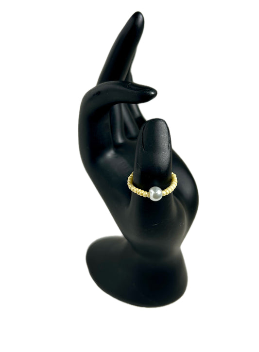 Buttercup Yellow Pearl Ring