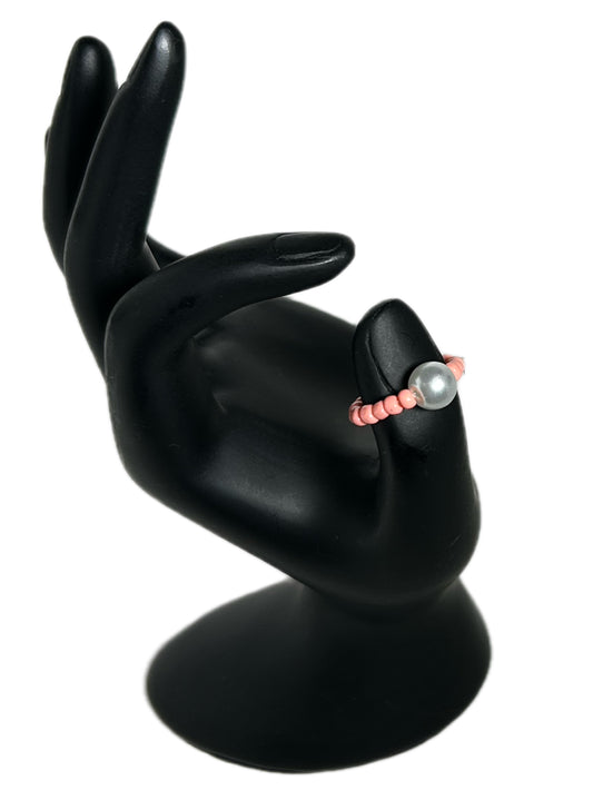 Blush Pearl Beaded Ring