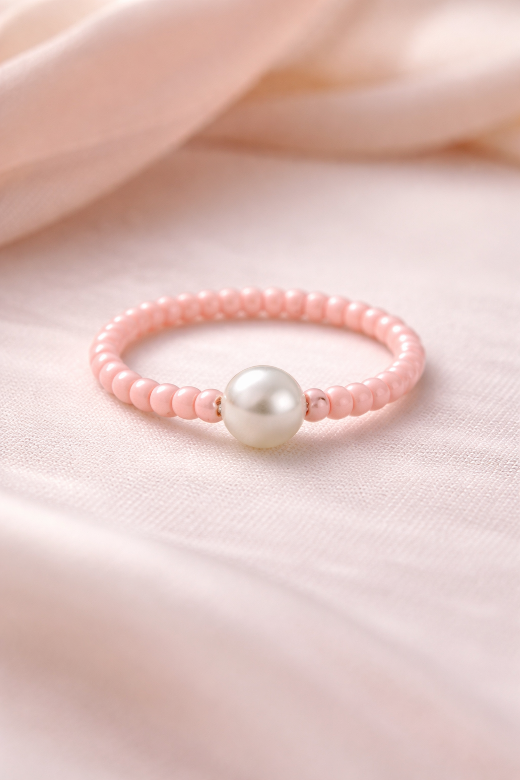 Blush Pearl Beaded Ring