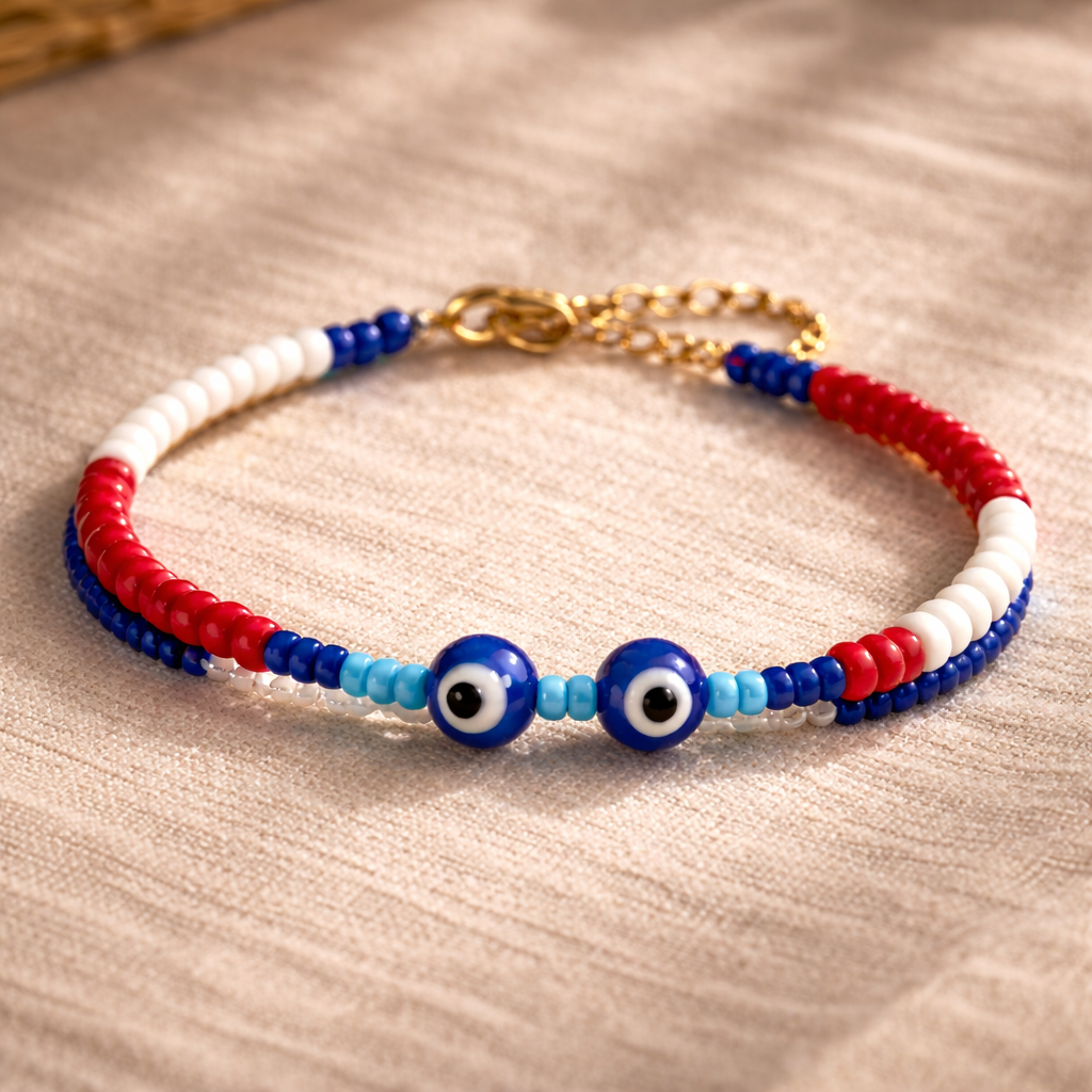 Evil Eye Beaded Bracelet (double)